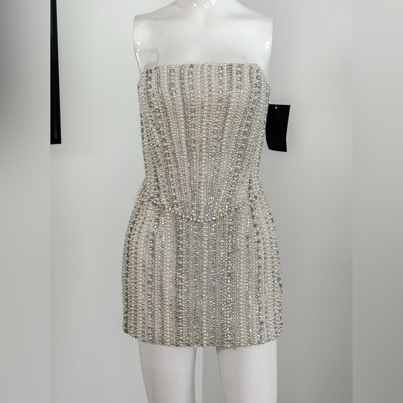 Retrofete Esmeray Strapless Embellished Dress Size S $1598 - Picture 6 of 16
